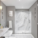 White Pearl Shower Wall